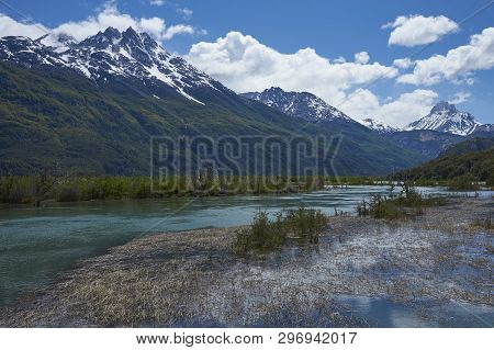 Landscape Along The Carretera Austral Above Rio Ibanez In Patagonia, Chile