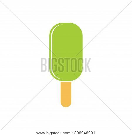 Ice Cream Icon On Background For Graphic And Web Design. Simple Vector Sign. Internet Concept Symbol