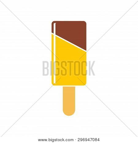 Ice Cream Icon On Background For Graphic And Web Design. Simple Vector Sign. Internet Concept Symbol