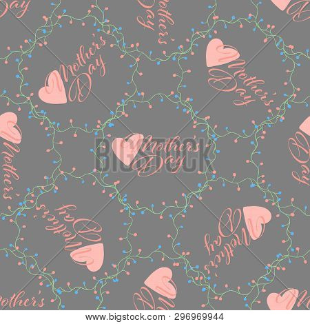 Happy Mother S Day Seamless Pattern. Vector Illustration