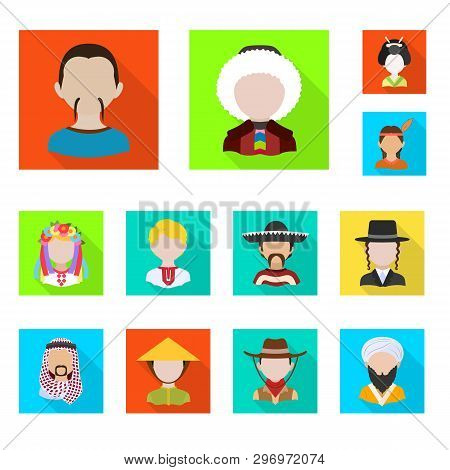 Vector Illustration Of Nation And Race  Logo. Set Of Nation And User Vector Icon For Stock.
