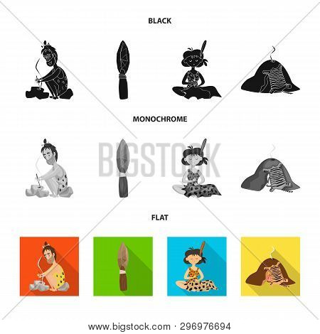 Isolated Object Of Evolution  And Prehistory Icon. Set Of Evolution  And Development  Stock Symbol F