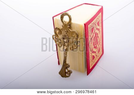 Retro Key And Islamic Holy Book Quran In Mini Size