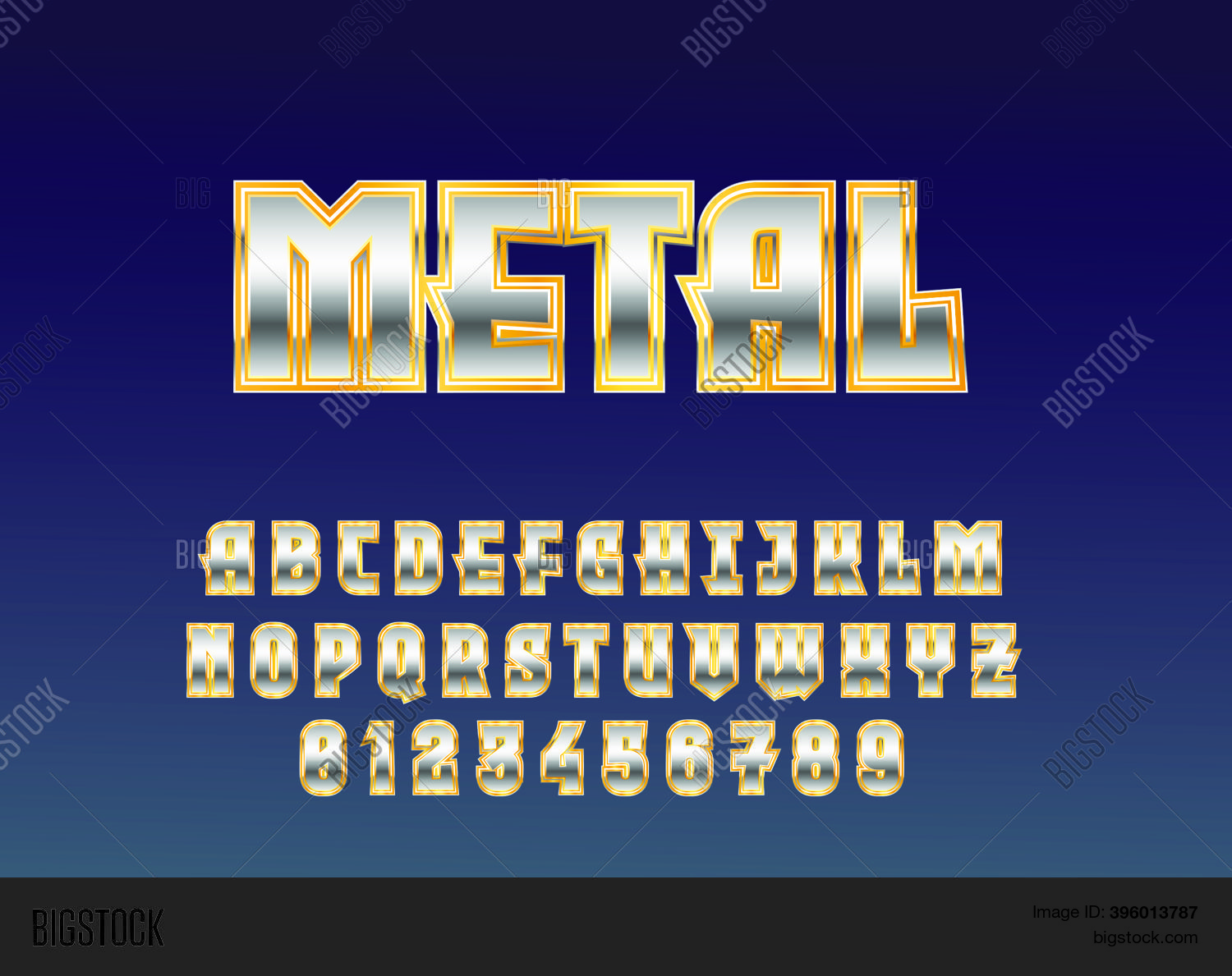 Retro Gold Metallic Vector & Photo (Free Trial) | Bigstock