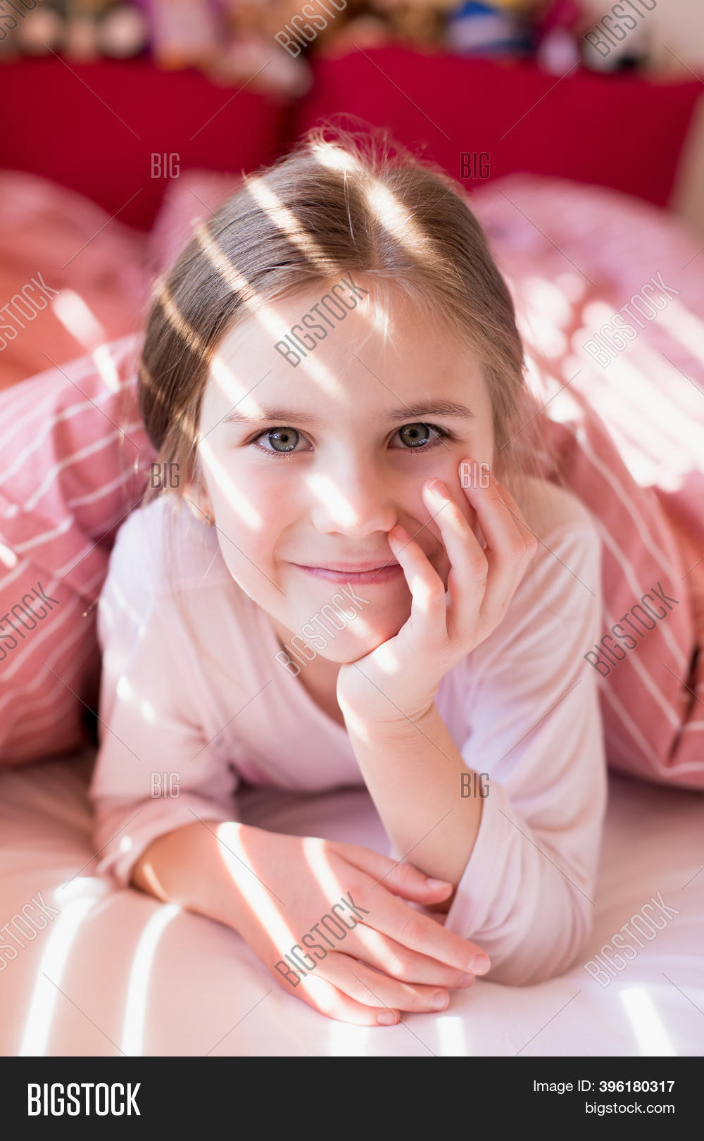 Cute Little Girl Bed Image & Photo (Free Trial) Bigstock