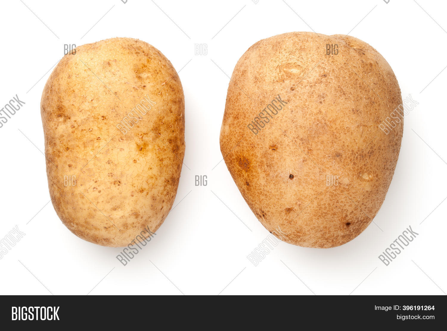 Two Potatoes Isolated Image & Photo (Free Trial) | Bigstock