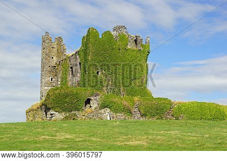 Ballycarbery Castle Is A Castle 3 Miles From Cahersiveen, County Kerry, Ireland.