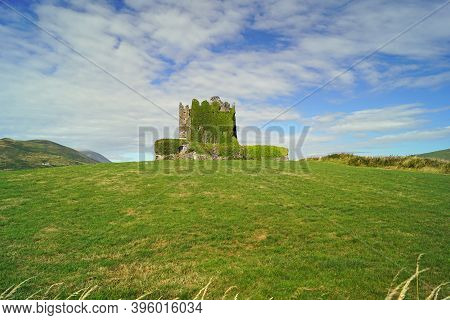 Ballycarbery Castle Is A Castle 3 Miles From Cahersiveen, County Kerry, Ireland.