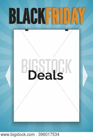 Black Friday Sale Banner For Social Media Stories Vector Illustration