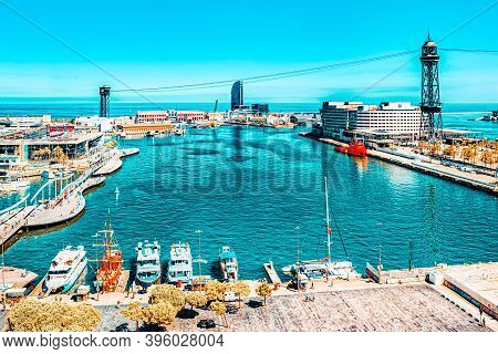 Panorama From The Monument To Christopher Columbus On The Barcel