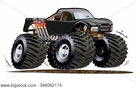 Cartoon Monster Truck. Available Eps-10 Separated By Groups And Layers For Easy Edit
