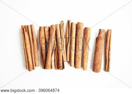 Cinnamon Sticks On The White Background, Isolated
