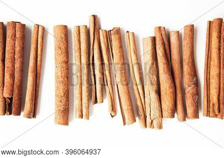 Cinnamon Sticks On The White Background, Isolated