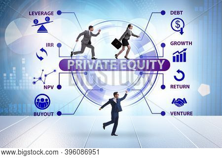 Businessman in private equity concept