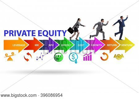 Businessman in private equity concept
