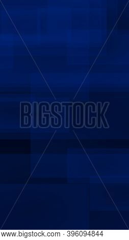 Dark Blue Background. Blue Backdrop With Transparent Suares. Vertical Orientation. 3d Illustration