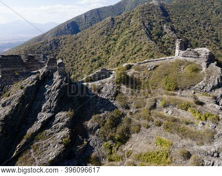 Aerial View Of Ruins Of Anevsko Kale Fortress Near Town Of Sopot, Plovdiv Region, Bulgaria