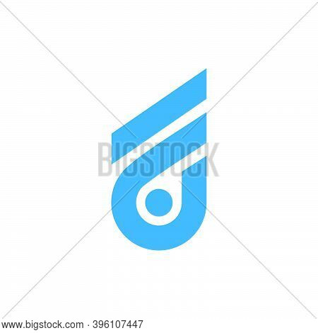 Abstract Number 2 Stripes Geometric Line Logo Vector