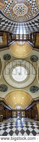 Wiesbaden. Germany - August 2, 2020: Inside The Old Kurhaus In Wiesbaden.the Casino Contained Dinnin