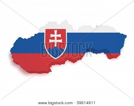 Slovakia Map 3D Shape