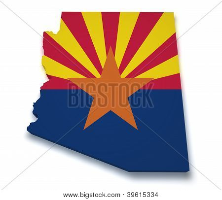 Arizona Map 3D Shape