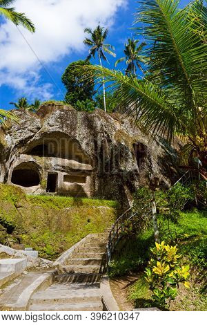 Ganung Kawi Temple in Bali Island Indonesia - travel and architecture background