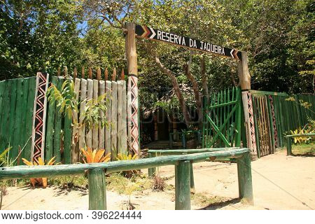 Salvador, Bahia / Brazil -porto Seguro, Bahia / Brazil - February 16, 2009: Entrance Gate To The Ind