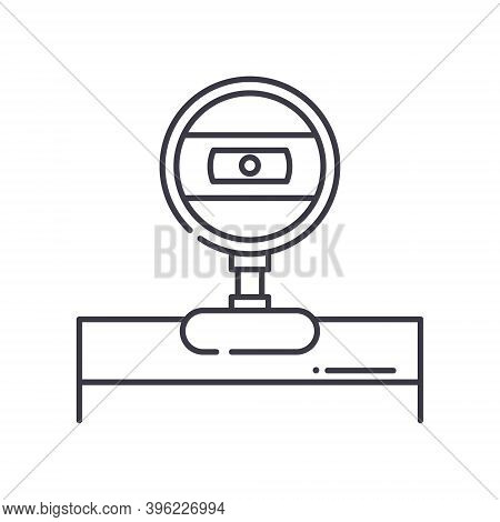Webcamera Icon, Linear Isolated Illustration, Thin Line Vector, Web Design Sign, Outline Concept Sym