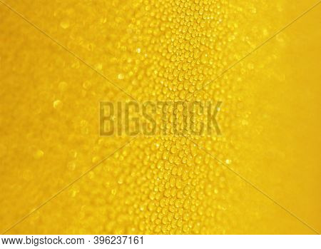 Pattern Of Water Droplets Condensate On Aluminium Can