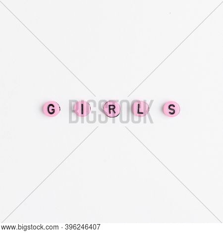 Girls word beads alphabet lettering