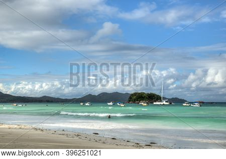 Anse Volbert beach, Praslin island, Seychelles