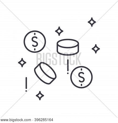 Fiat Money Icon, Linear Isolated Illustration, Thin Line Vector, Web Design Sign, Outline Concept Sy