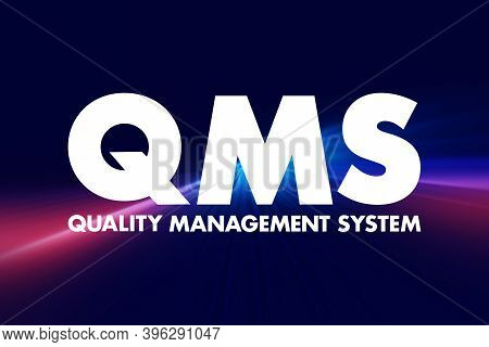 Qms - Quality Management System Acronym, Business Concept Background