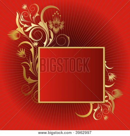 红色背景与框架