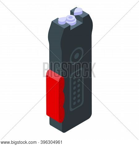 Electroshock Taser Icon. Isometric Of Electroshock Taser Vector Icon For Web Design Isolated On Whit