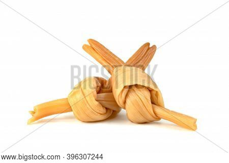 Day Lily Flower For Chinese Style Cooking Isolated On White Background, Hemerocallis Lilioasphodelus