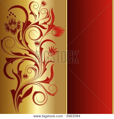 红色背景与框架