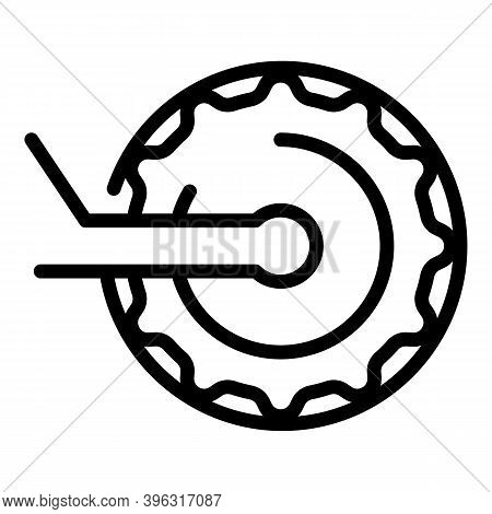 Bicycle Repair Crankset Icon. Outline Bicycle Repair Crankset Vector Icon For Web Design Isolated On