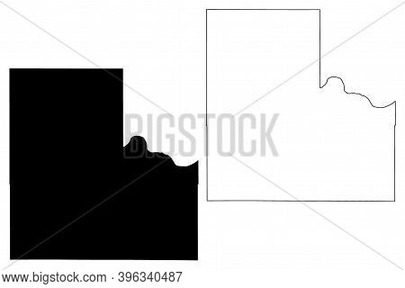 Logan County, Oklahoma State (u.s. County, United States Of America, Usa, U.s., Us) Map Vector Illus