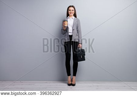 Full Size Photo Of Amazing Pretty Business Lady Young Promoted Chief Hold Diplomat Takeout Ht Fresh 