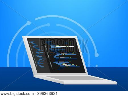 Digital Java Code Text. Computer Software Coding Vector Concept. Programming Coding Script Java, Dig