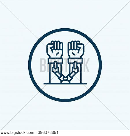 Handcuff Icon Isolated On White Background From Law And Justice Collection. Handcuff Icon Trendy And
