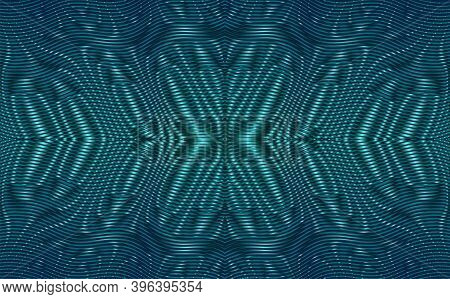 Ornamental Abstract Soft Blend Background Of Lines In Trendy Color 2021 Tidewater Green And Moire Ef