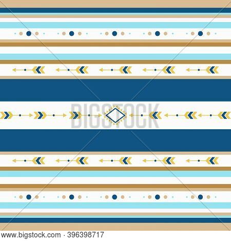 Seamless Ethnic Pattern With Geometric Shapes