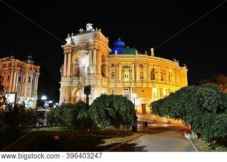 Odesa, Ukraine - September 24: The View On Odesa National Academic Theater Of Opera And Ballet On Se
