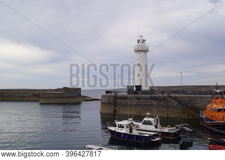 The Lighthouse At The Entrance To The Port Of Donaghadee Was The First Irish Lighthouse To Be Conver