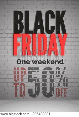 Black Friday Sale Banner For Social Media Stories Vector Illustration