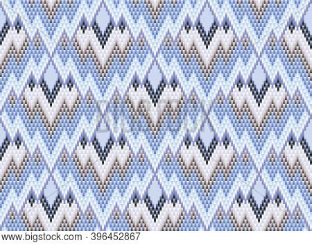 Abstract Illustration Based On Weaving Bargello Can Be Used For Prints On Fabrics And Clothes