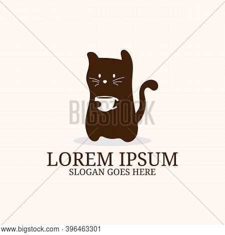 Modern Coffee Cat Logo Design Vector Inspiration, Civet Coffee Logo Brand Template