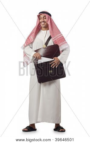 Rozmanitost koncept s arabskými na bílém pozadí